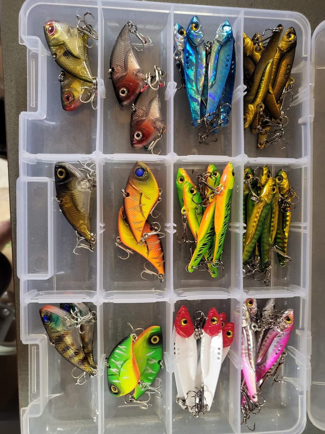 cheap vibe fishing lures Vibe lures multi-pack with slim Plano box – Chow Outdoors
